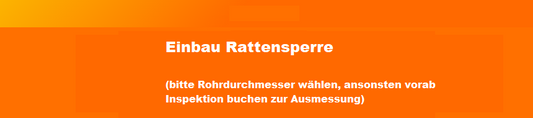 Einbau Rattensperre