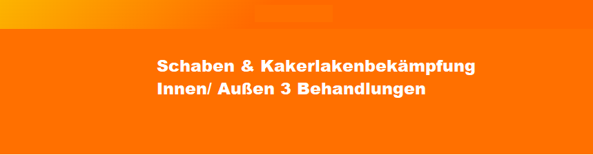 Schaben & Kakerlakenbekämpfung 3 Behandlungen