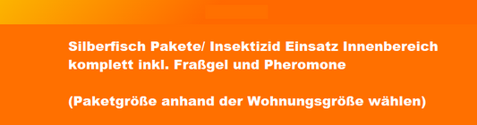 Silberfisch Pakete/ Insektizid Einsatz Innenbereich komplett inkl. Fraßgel und Pheromone